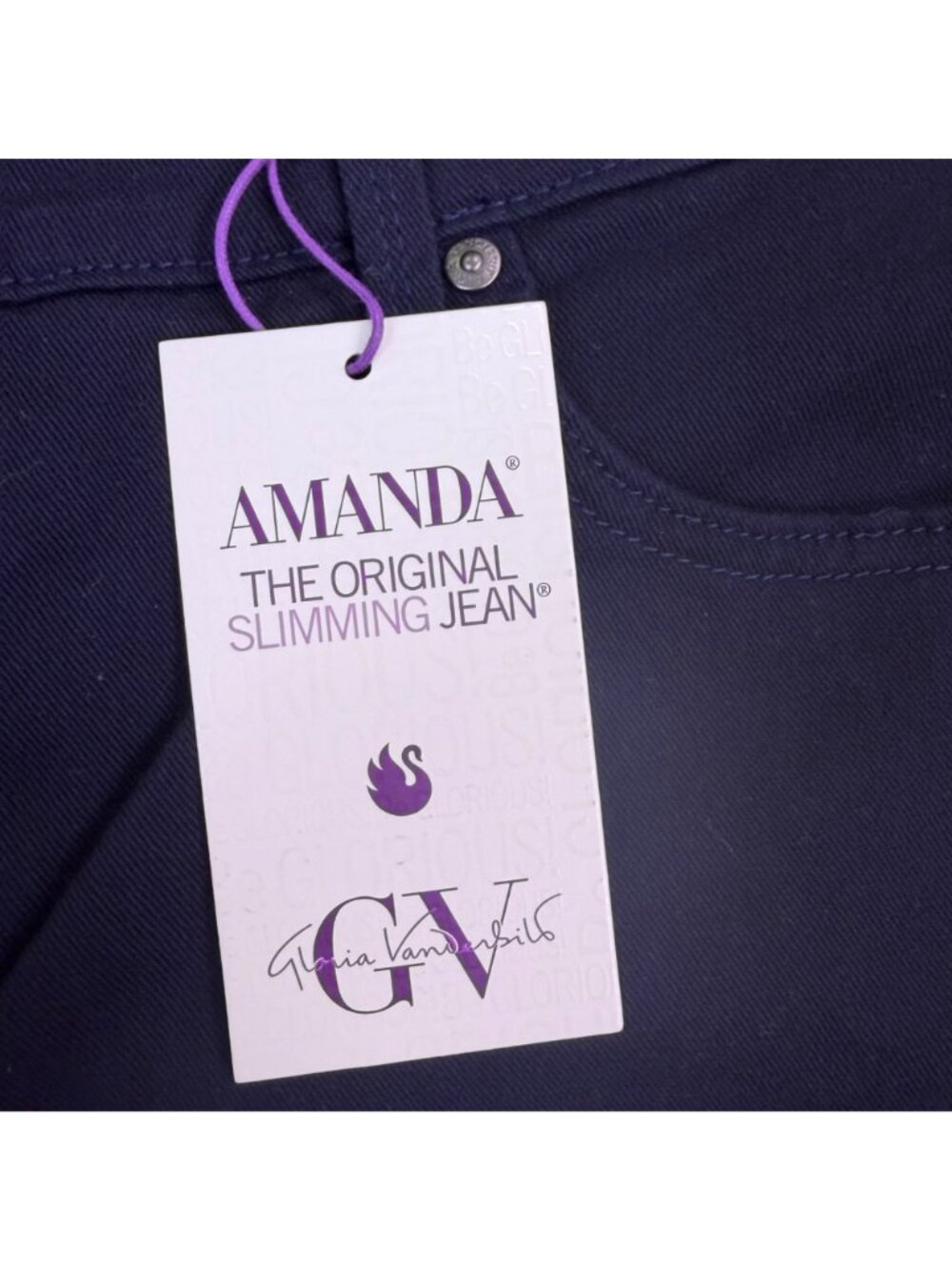 Gloria Vanderbilt Womens Amanda Jeans Straight Leg Plus Size 18WS image 7
